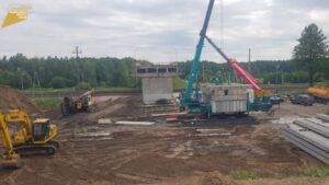 В брянской  Унече активными темпами идет капитальный ремонт путепровода