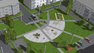 В Брянском Глинищево благоустраивают общественные территории