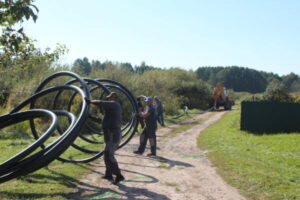 В брянской Суземке на 2-ом переулке Гагарина заменили водопроводные трубы