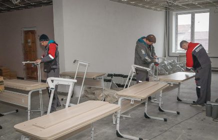 В Брянске продолжается капитальный ремонт и строительство пристройки к школе №13