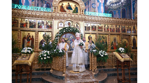 Митрополит Брянский и Севский Александр совершил Всенощное бдение в Брянском Кафедральном Соборе