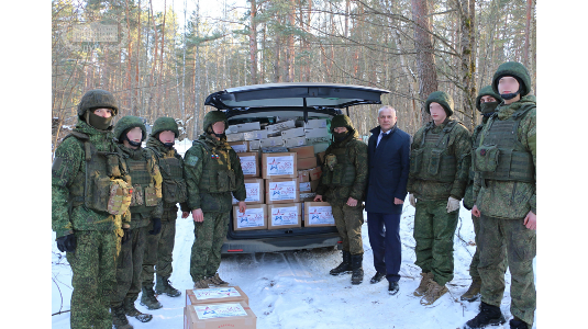 Валентин Суббот доставил защитникам батальона пограничной службы «Брянск» тонну гуманитарки