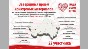 В Брянской области в этом году на конкурс «Сердце отдаю детям» подали 22 заявки