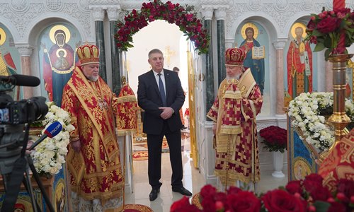 В Меленске Брянской области освятили новый храм  во имя Святителя Николая Чудотворца