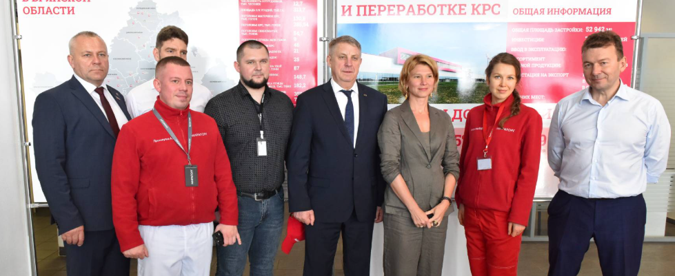 Министр сельского хозяйства РФ и Губернатор  Брянщины посетили производственные площадки АПХ «Мираторг