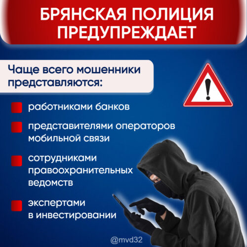 Брянская полиция предупреждает: на минувшей неделе жертвами телефонных и сетевых мошенников стали 33 человека