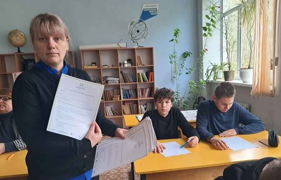 В Малощербиничской школе писали агродиктант