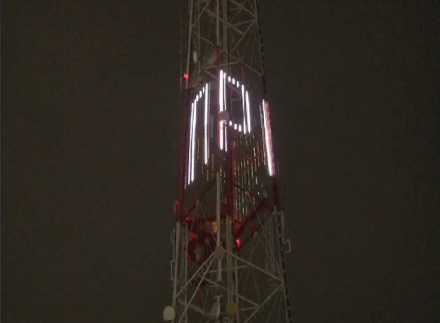 На брянской телебашне разместили предупреждение о телефонных мошенниках