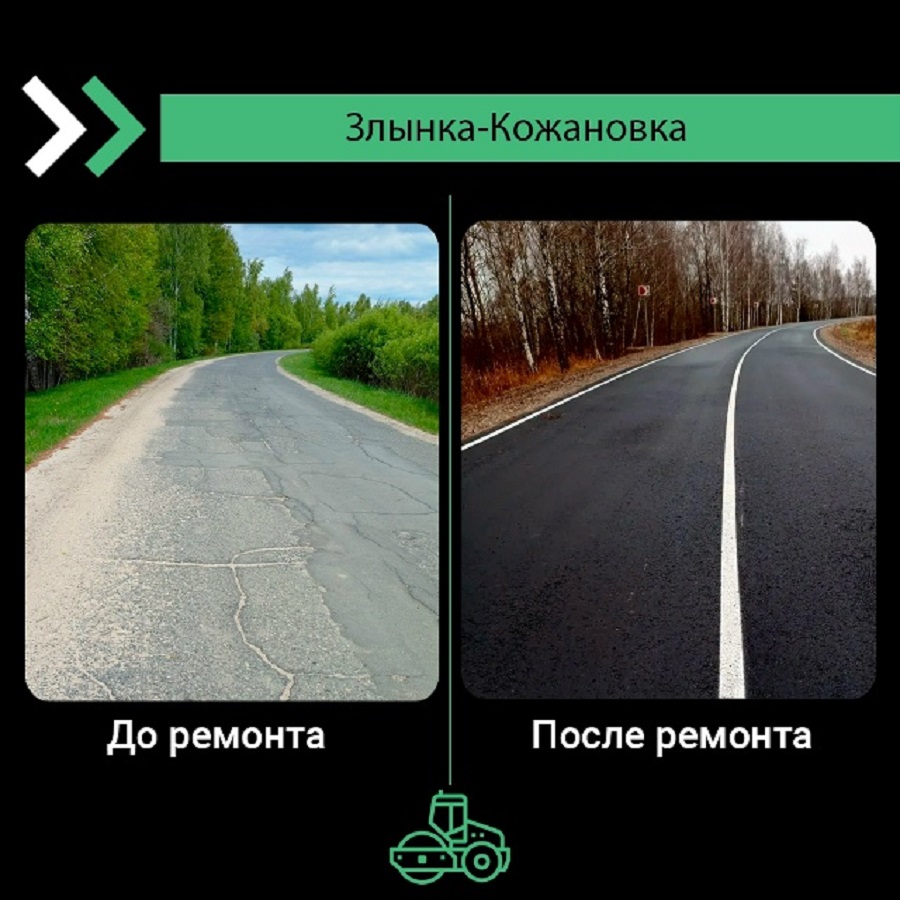 В Злынковском районе обновили участок дороги Злынка – Кожановка