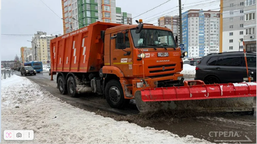 С улиц Брянска за сутки вывезли 3329 тонн снега