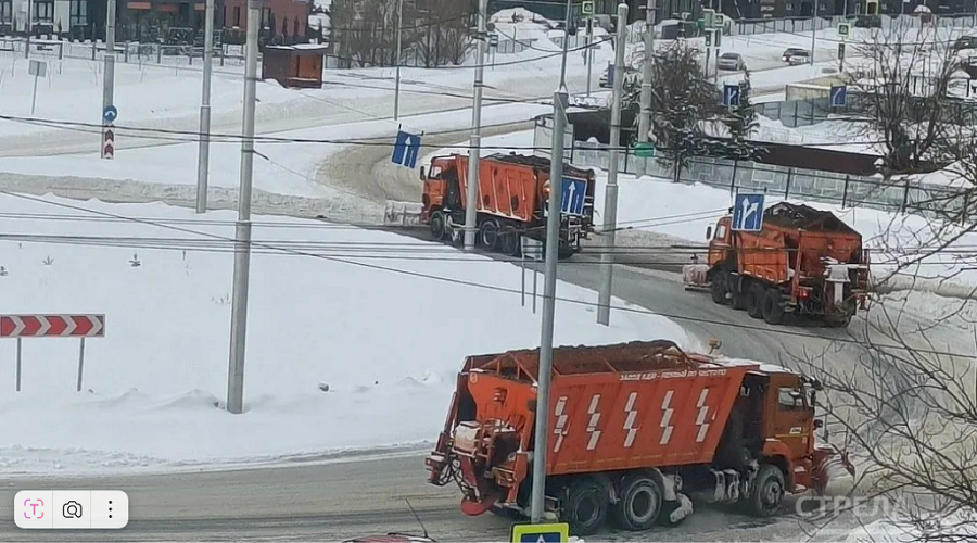 В Брянске сегодня активно убирают снег