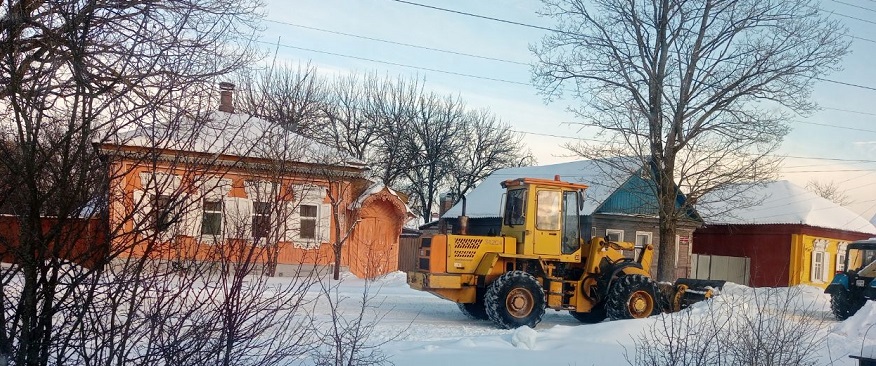 В Злынковком районе продолжается уборка снега