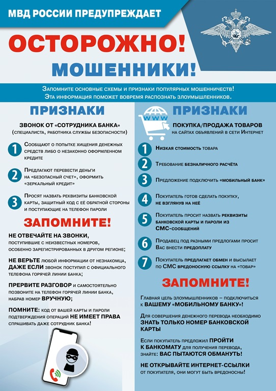 Новозыбковская полиция напоминает гражданам, как обезопасить себя от мошенников