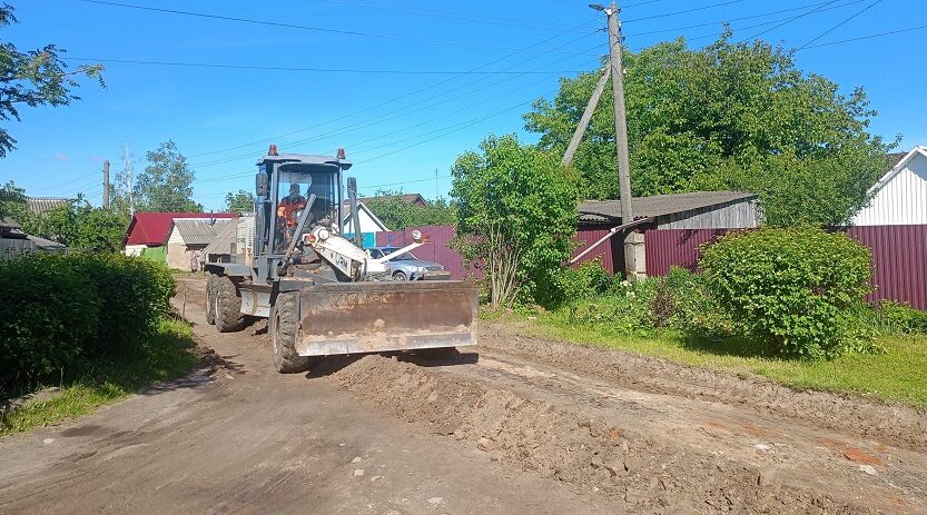 В Мглине Брянщины  капитально ремонтируют улицу Строительную