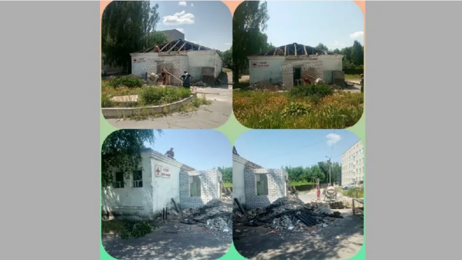 В Новозыбкове Брянской области идет ремонт здания скорой помощи